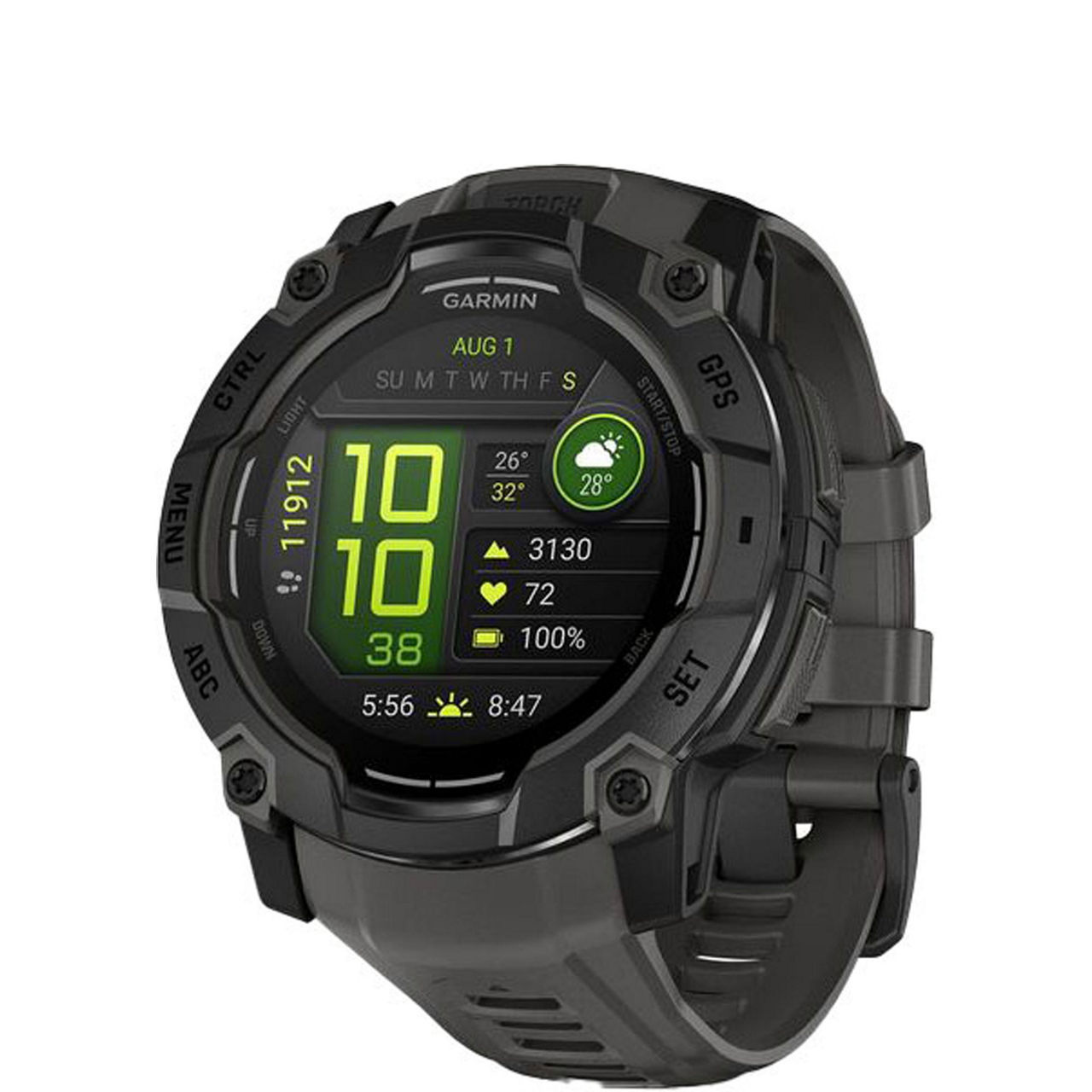 Instinct 3 50 mm AMOLED Black with Charcoal Band