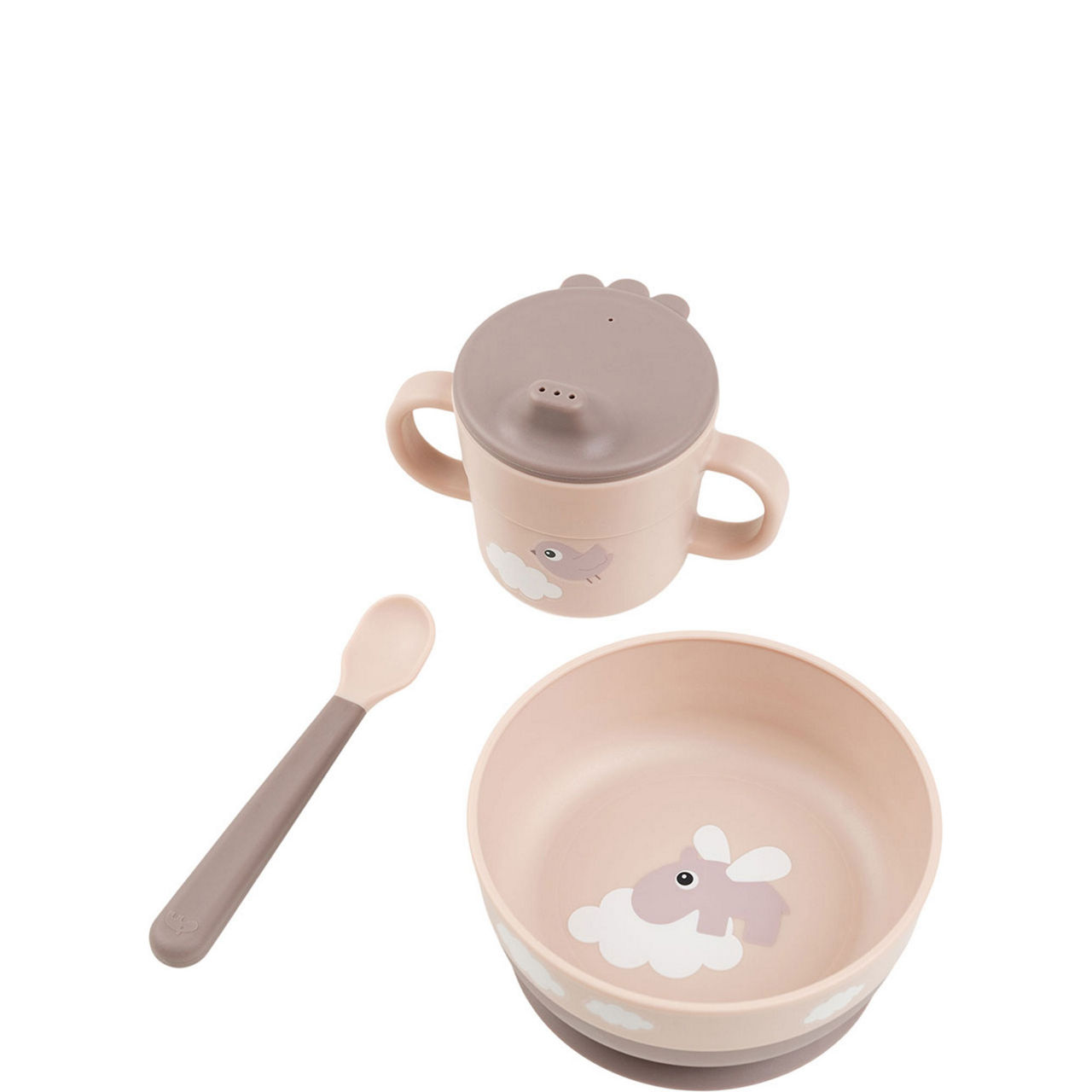 Happy Clouds Powder Three-Piece Foodie First Meal Set