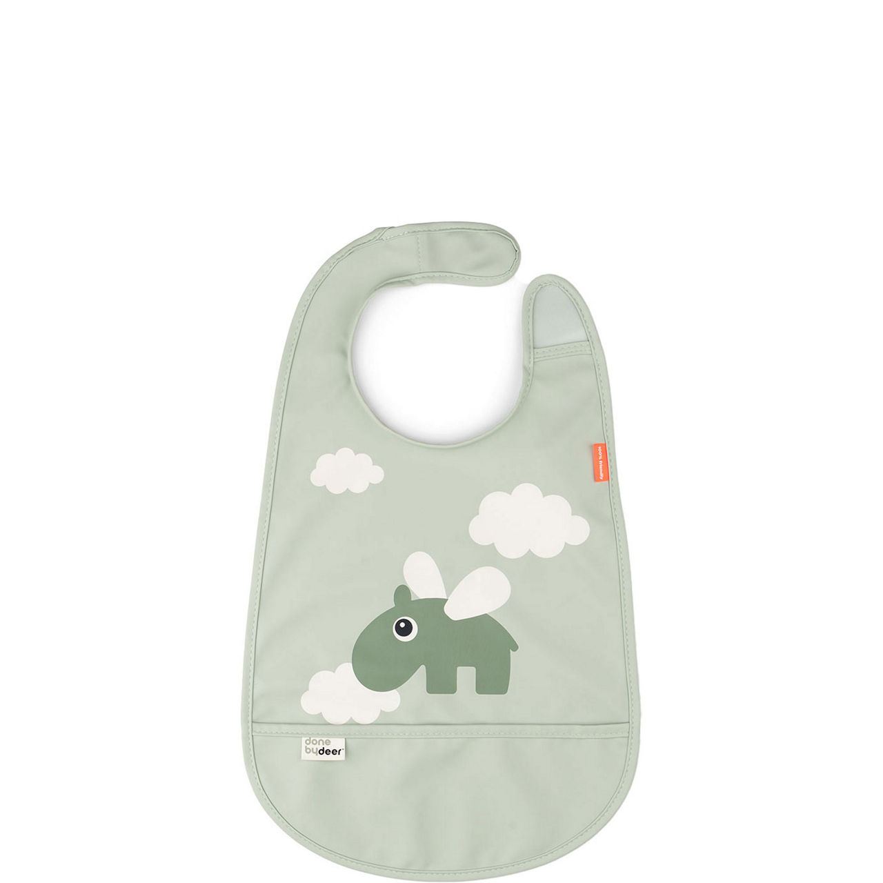 Happy Clouds Bib Green