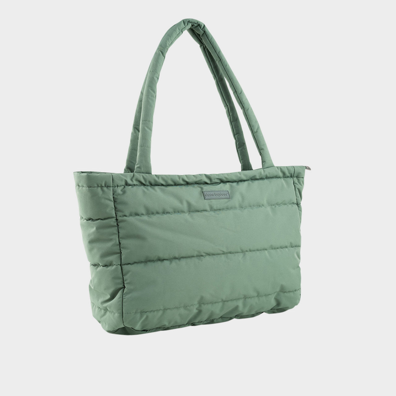 Quilted Tote Changing Bag Green