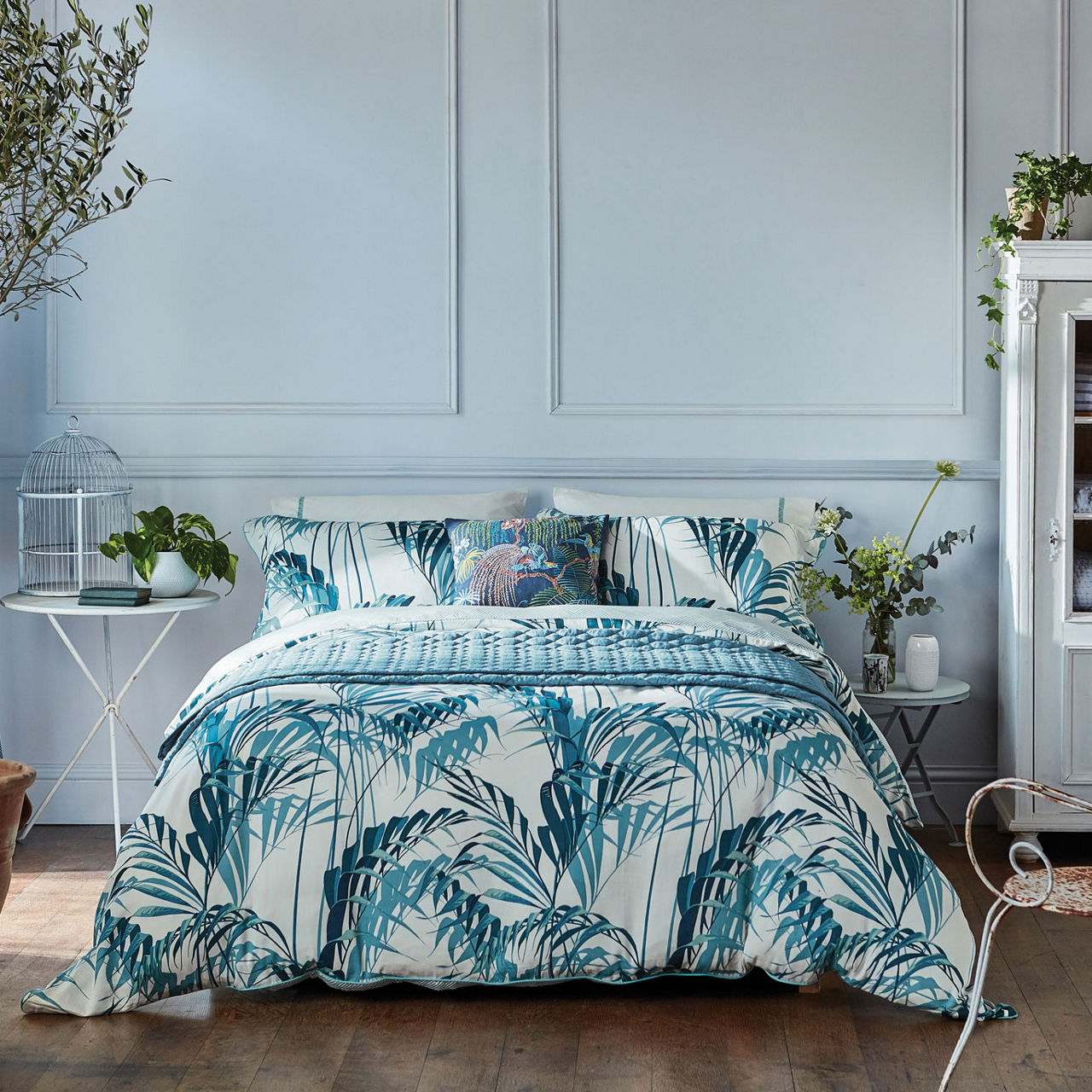 Palm House Duvet Set Eucalyptus