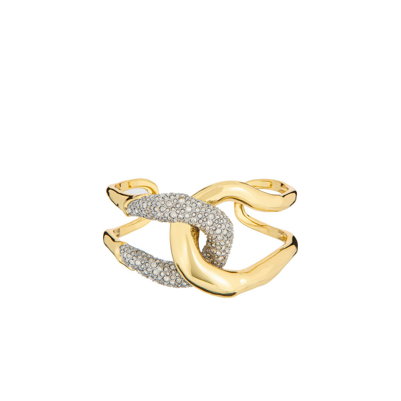 Solanales Crystal Interlocked Cuff Bracelet