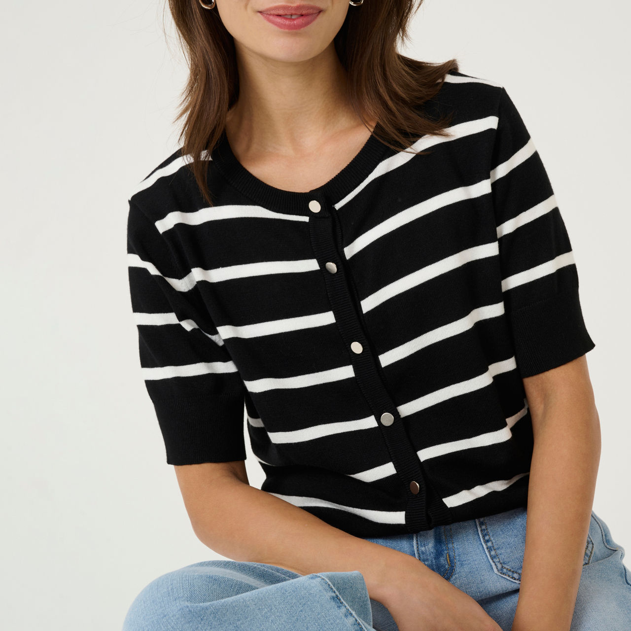 Lizza Striped Cardigan Lizza Striped Cardigan