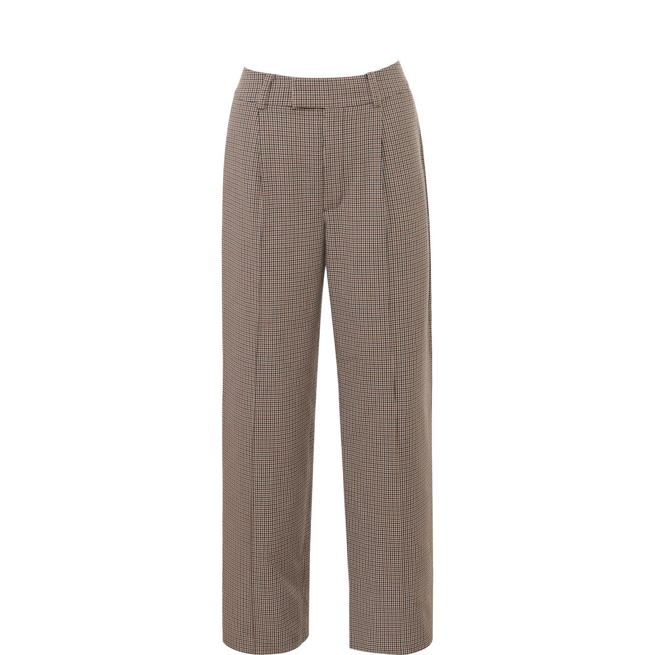 Hayden Puppytooth High-Waist Trousers