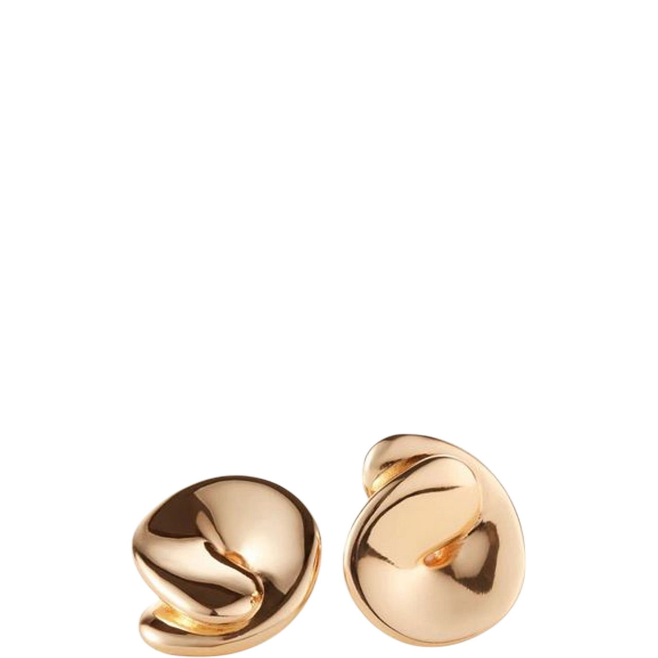 Rio Button Gold-Tone Earrings