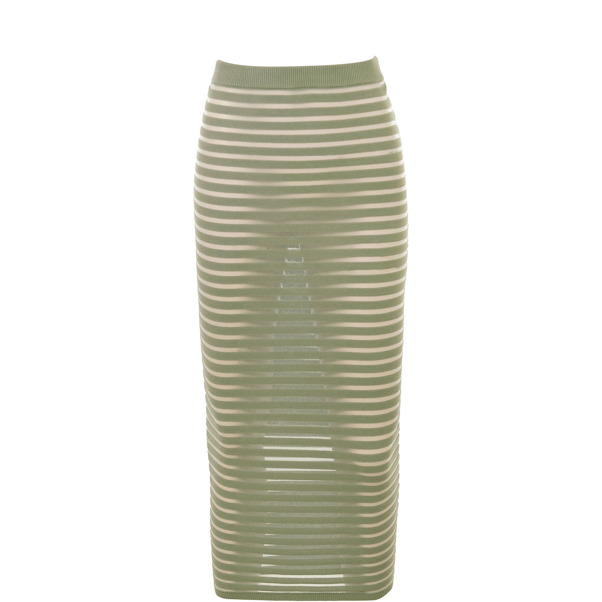 Margo Velour Sheer Striped Skirt