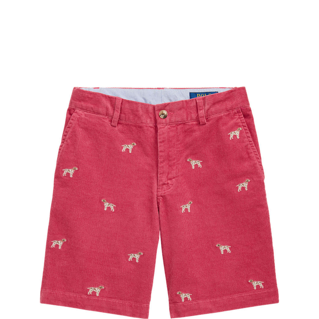 Dog Embroidered Stretch Corduroy Shorts 8-14 Years