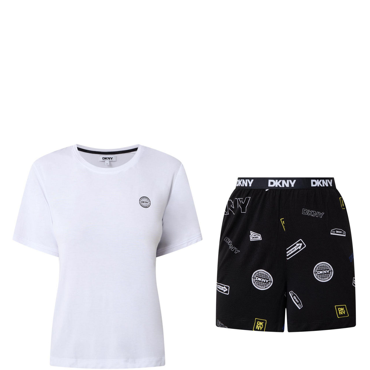 Logo T-Shirt & Logo Badge Boxer Shorts Pyjama Set