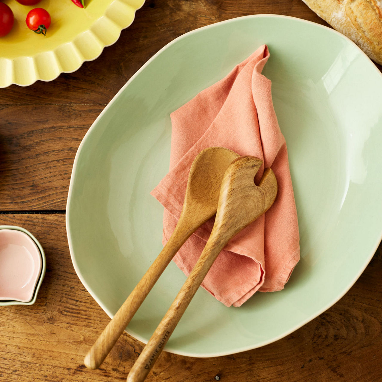 Big Love Mango Wood Serving Spoon Set of Two