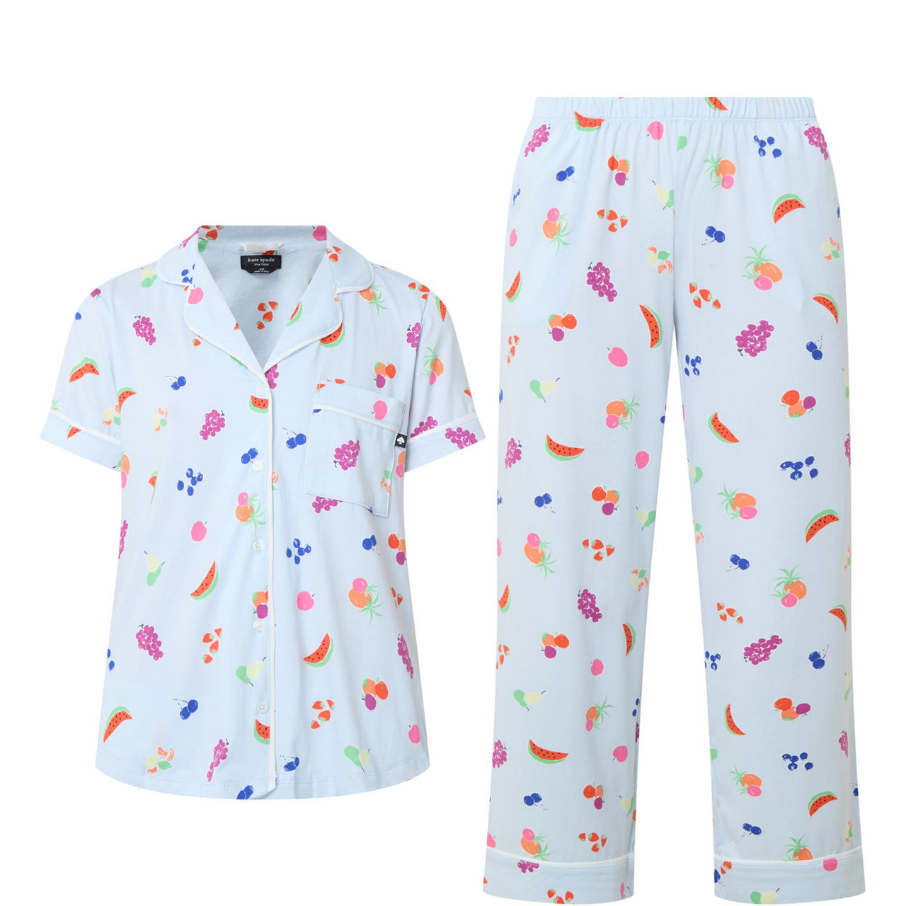Fruit Print Cropped Pyjama Set