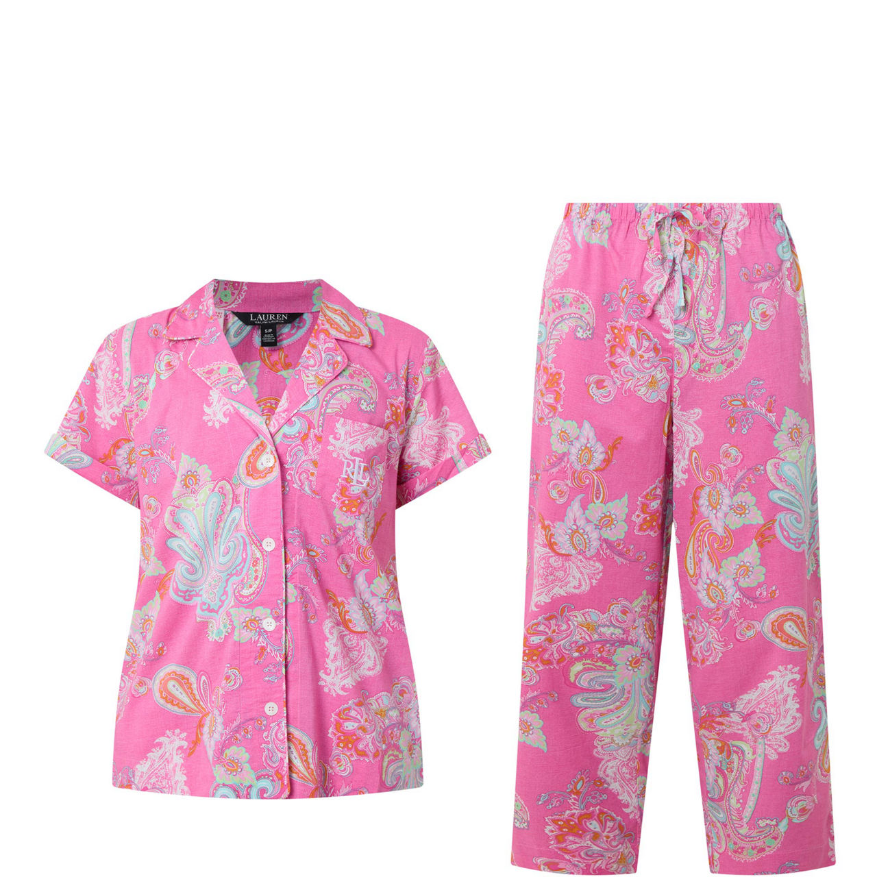 Paisley Cropped Pyjama Set