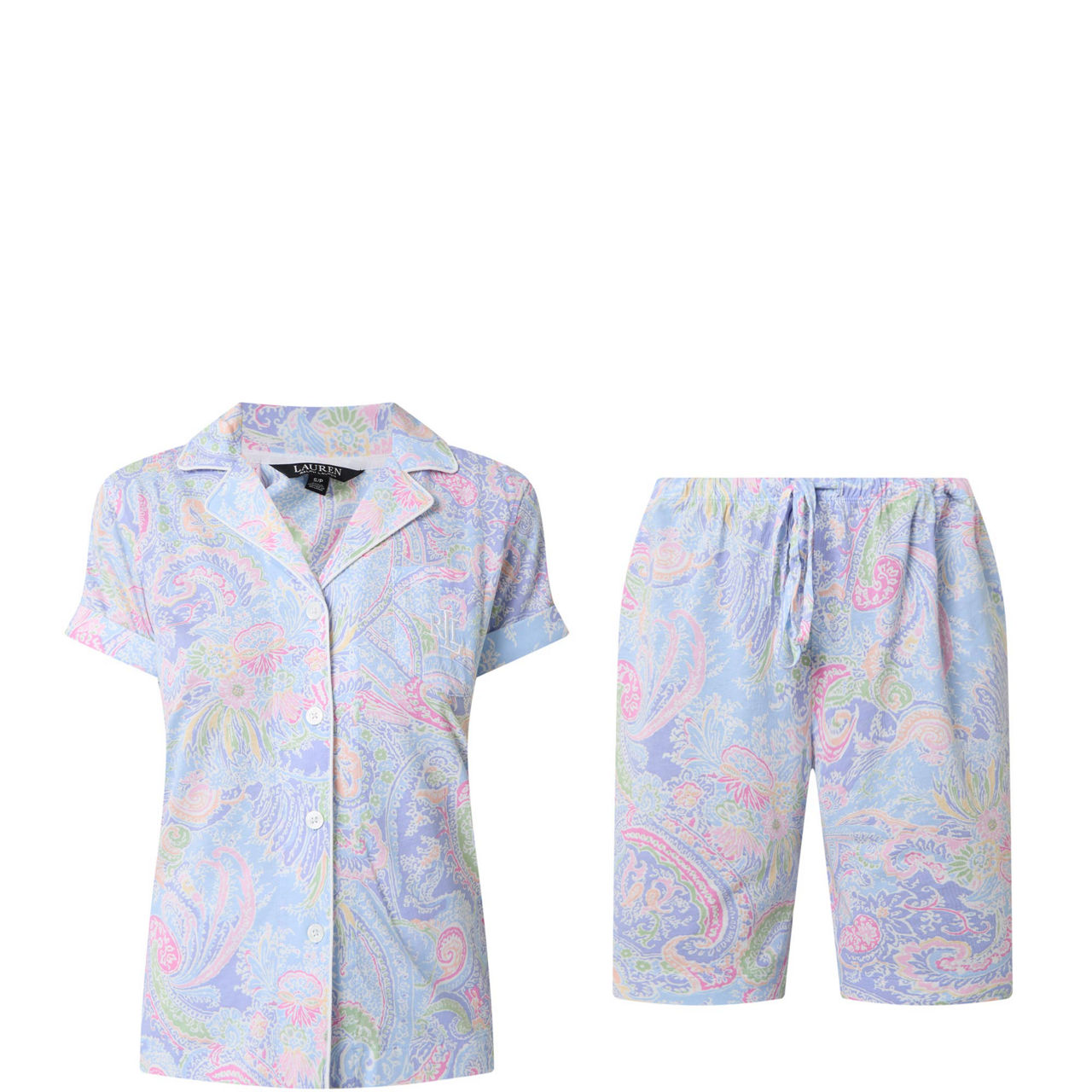 Paisley Print Shorts Pyjama Set