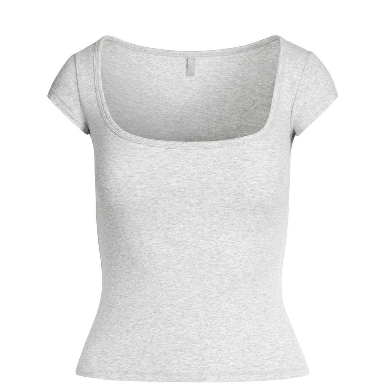 Scoop Neck T-Shirt Light Heather Grey