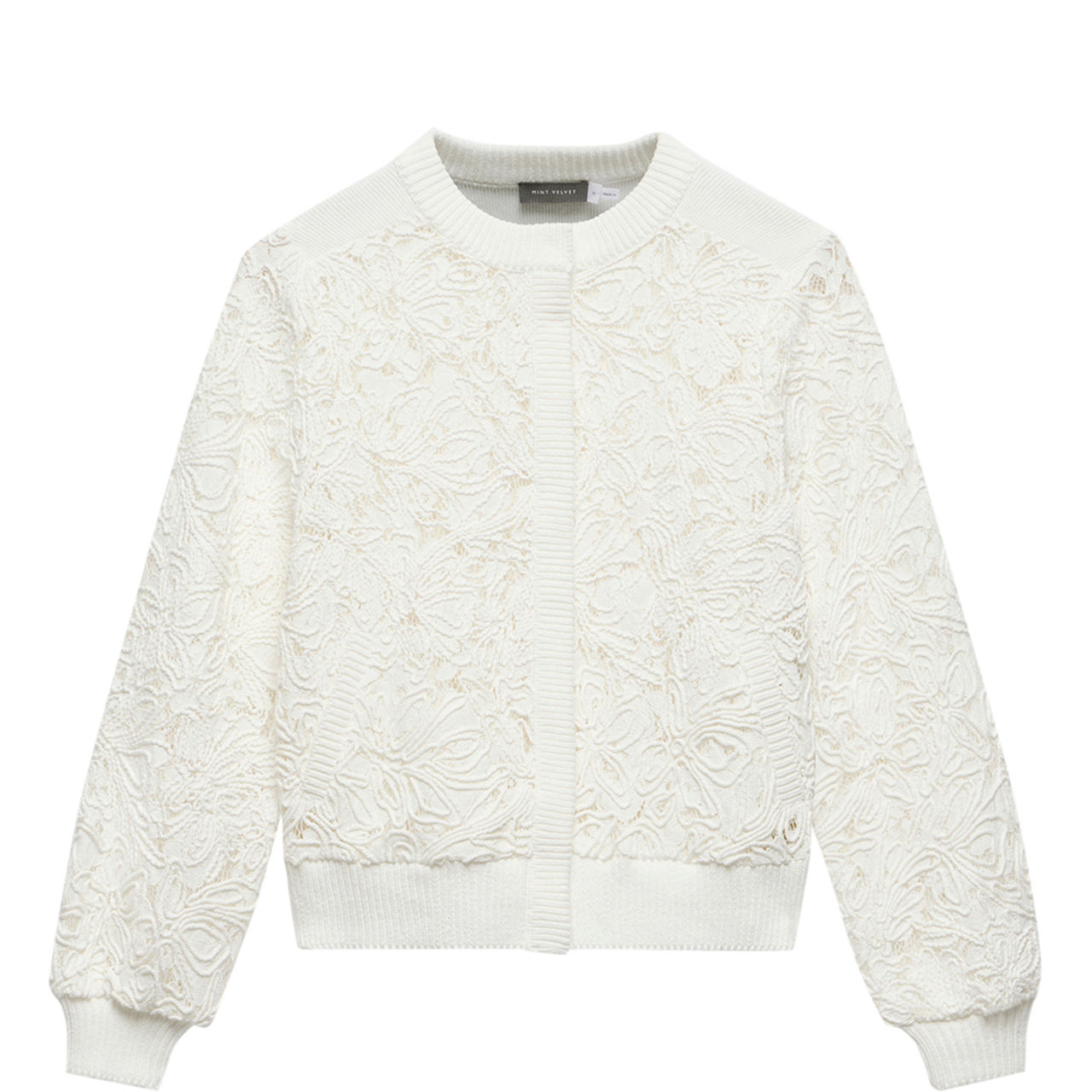 Lace Mix Bomber Jacket