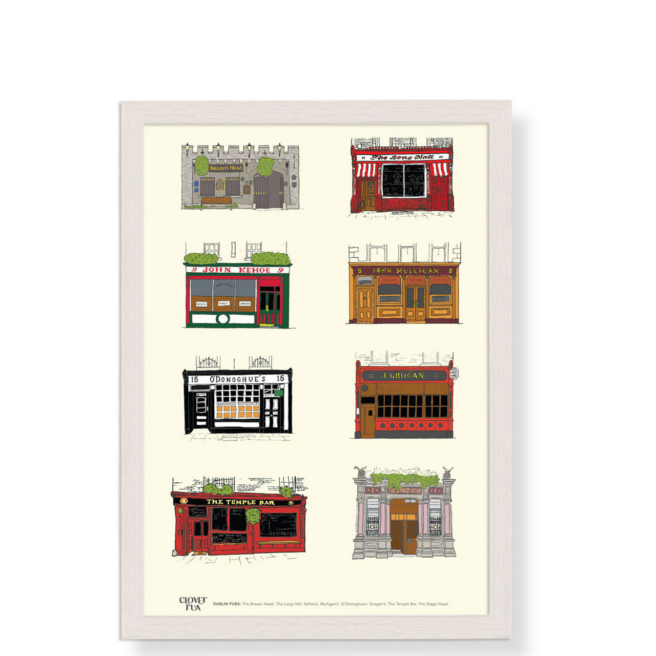 Dublin Pubs Framed Print A4
