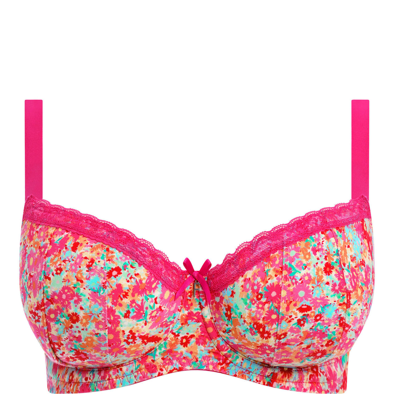Flirt Floral Underwired Padded Half Cup Bra