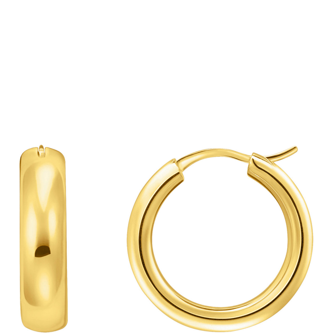 Gold-Plated Chunky Hoops
