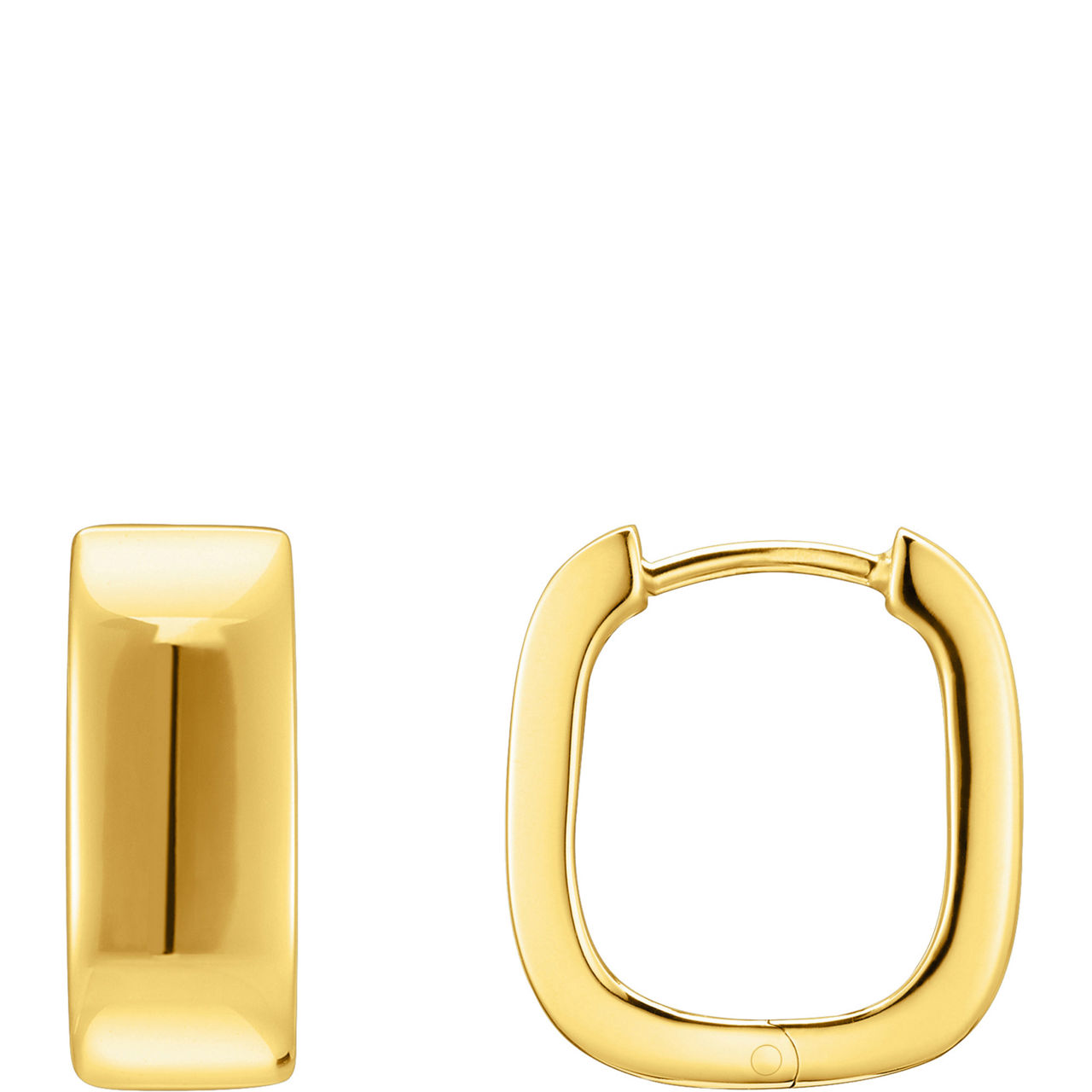 Gold-Plated Square Hoop Earrings
