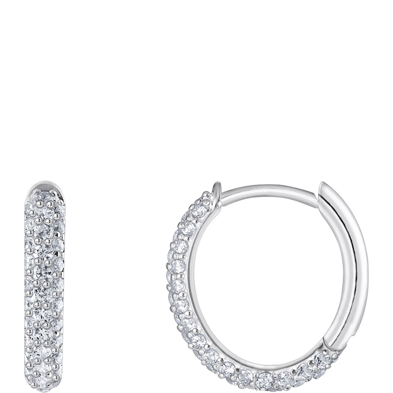 Zirconia Pavé Hoop Earrings