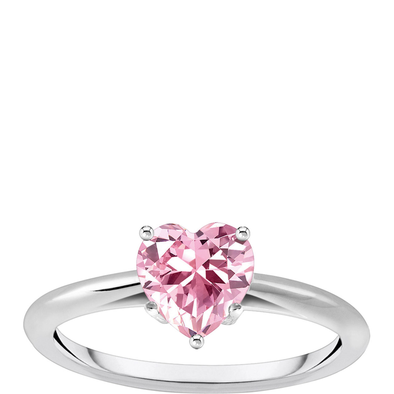 Heart-Shaped Zirconia Ring