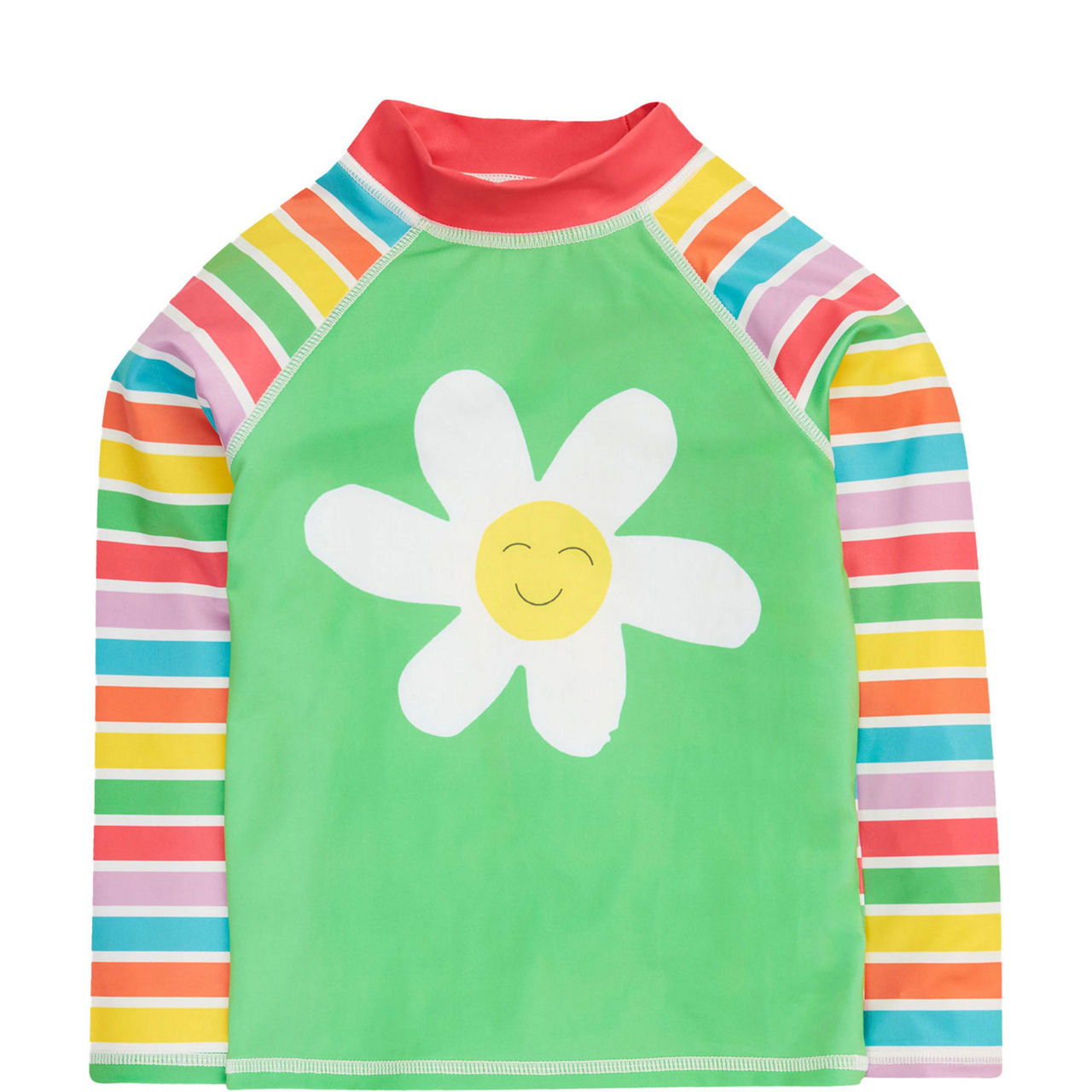 Sun Safe Striped Floral Rash Vest