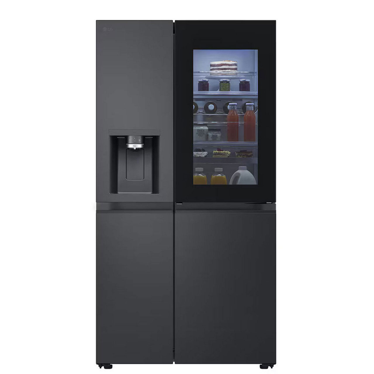 628L InstaView Craft Ice Plumbed Black Steel