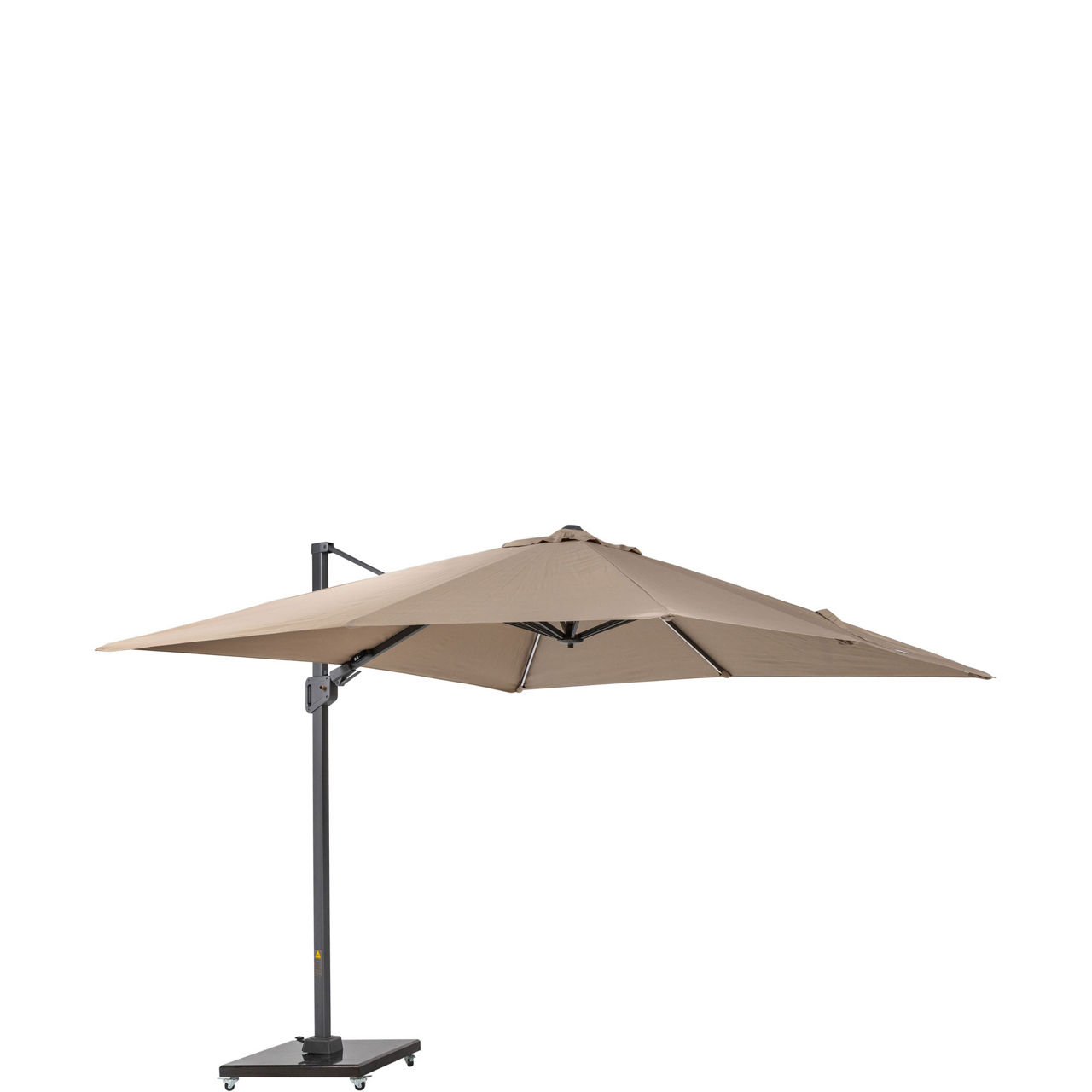 Square Glow Parasol & Cover Taupe 3m