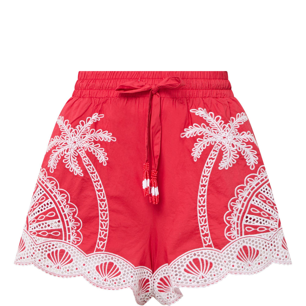 Palm Trees Embroidered Shorts