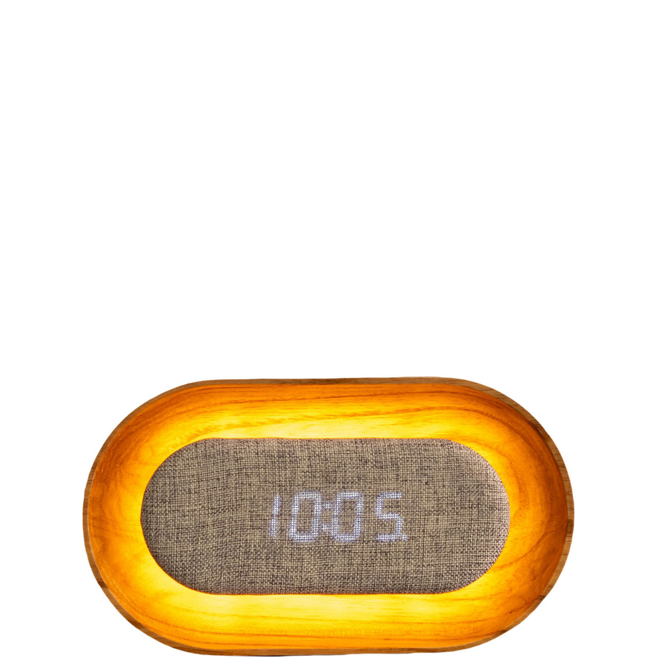 Lumos Oval White Ash Clock