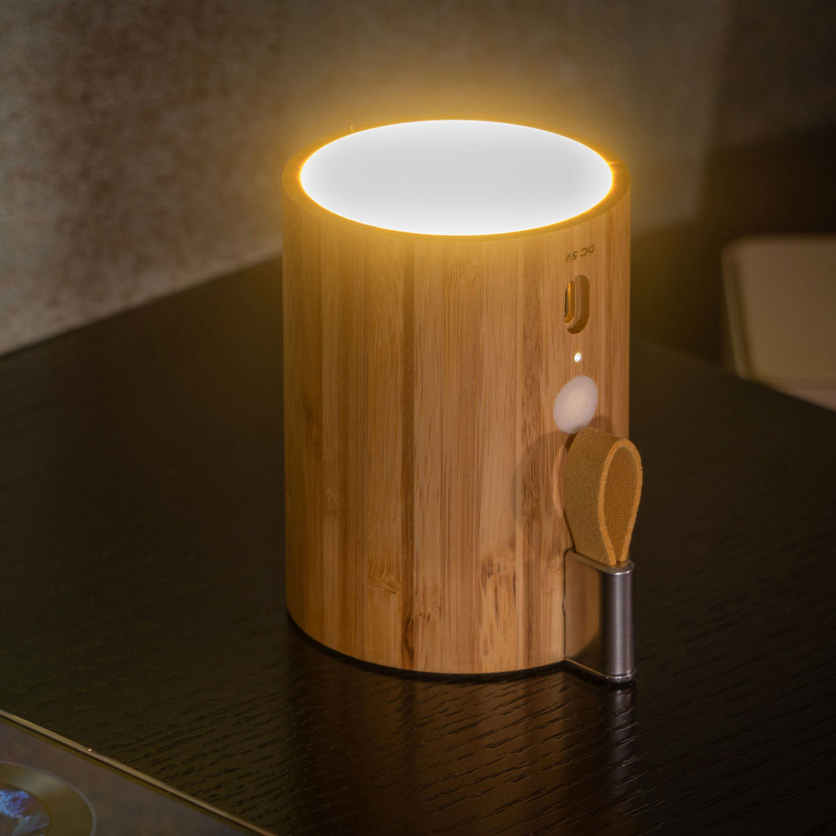 Drum Light Natural Bamboo Bluetooth Speaker