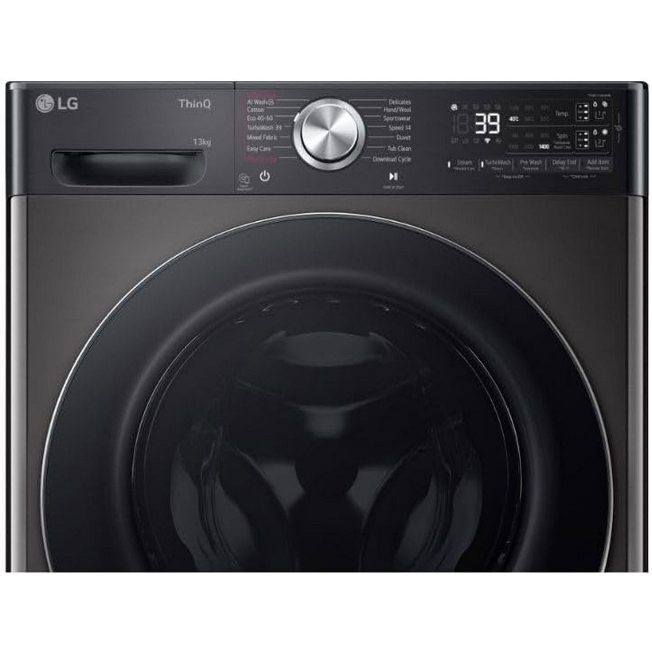 AI DD™ ezDispense™ 13kg Front Load Washing Machine Platnium Black AI DD™ ezDispense™ 13kg Front Load Washing Machine Platnium Black