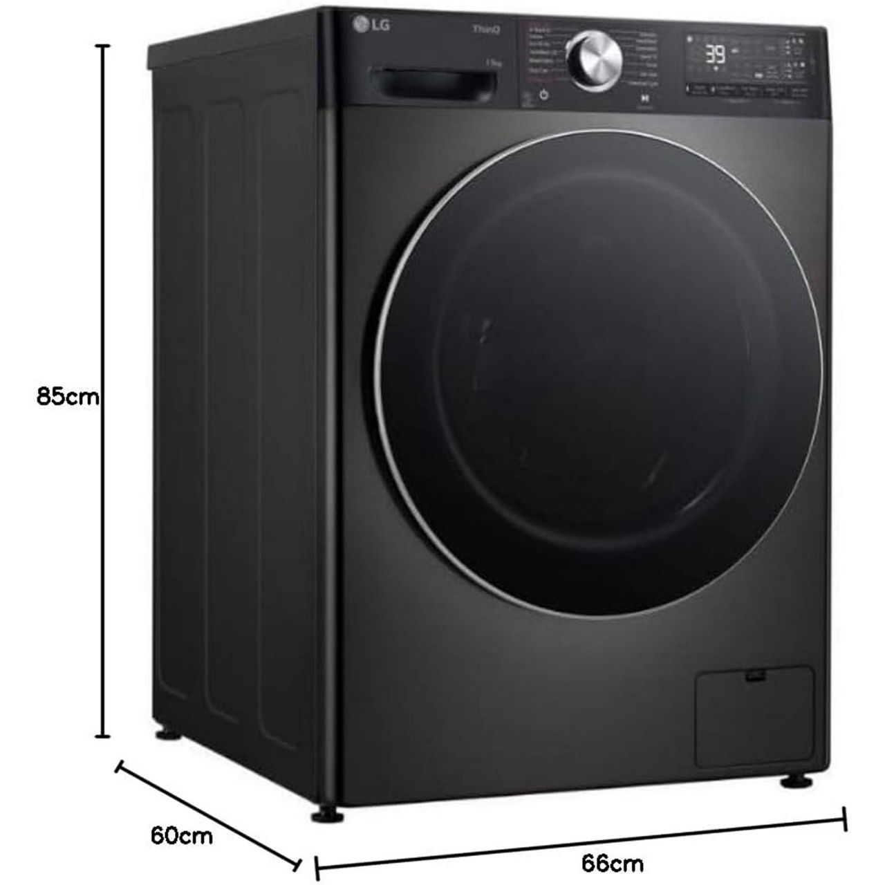 AI DD™ ezDispense™ 13kg Front Load Washing Machine Platnium Black AI DD™ ezDispense™ 13kg Front Load Washing Machine Platnium Black