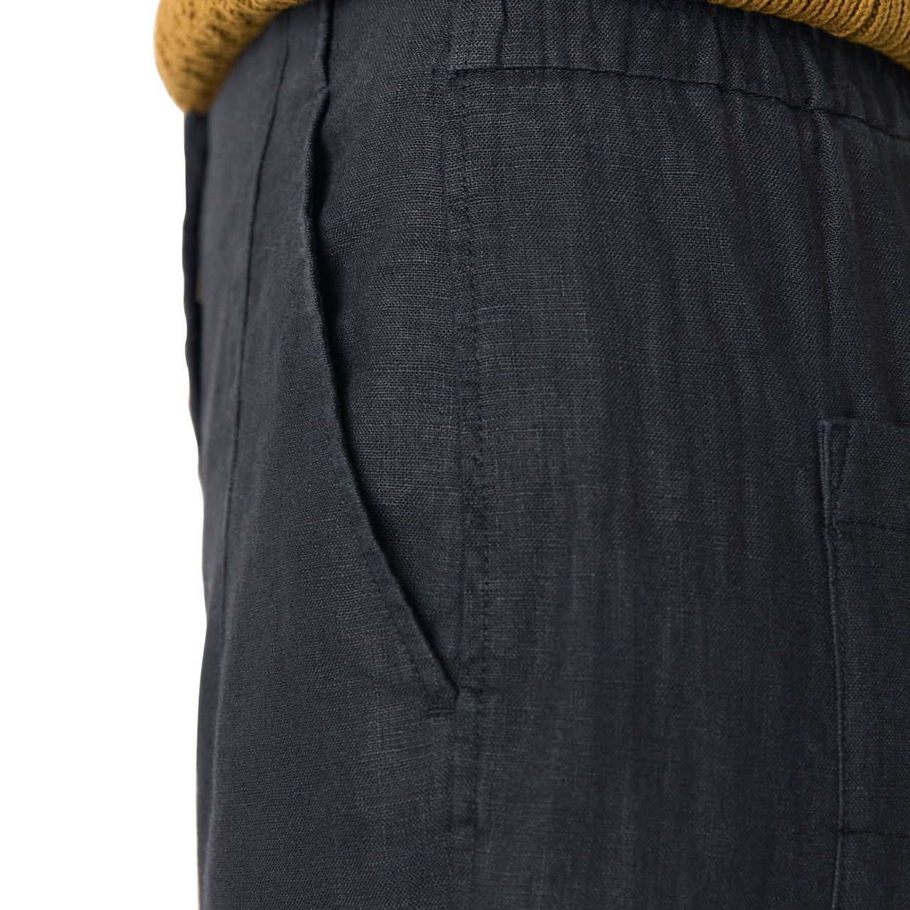 Linen Barrel Leg Trousers
