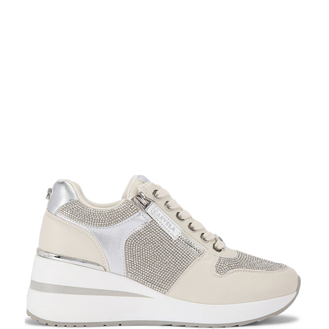 High-Rise Crystal Embellished Trainers