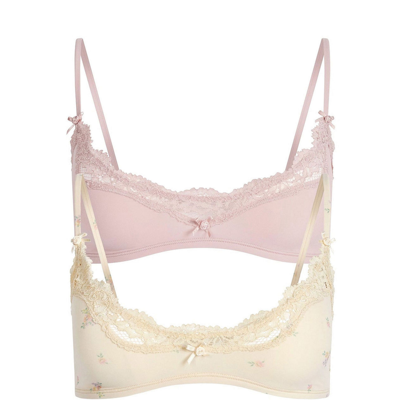 Scoop Bralette 2-Pack Bouquet Print & Morganite