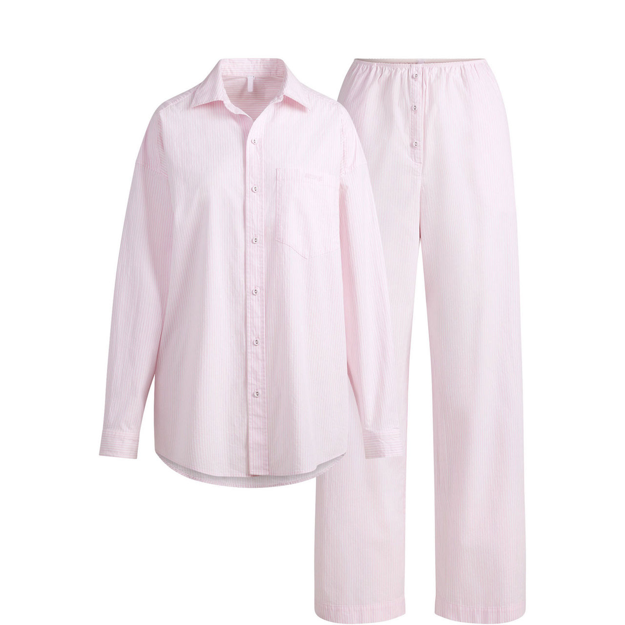 Oversized Long Set Cherry Blossom Stripe