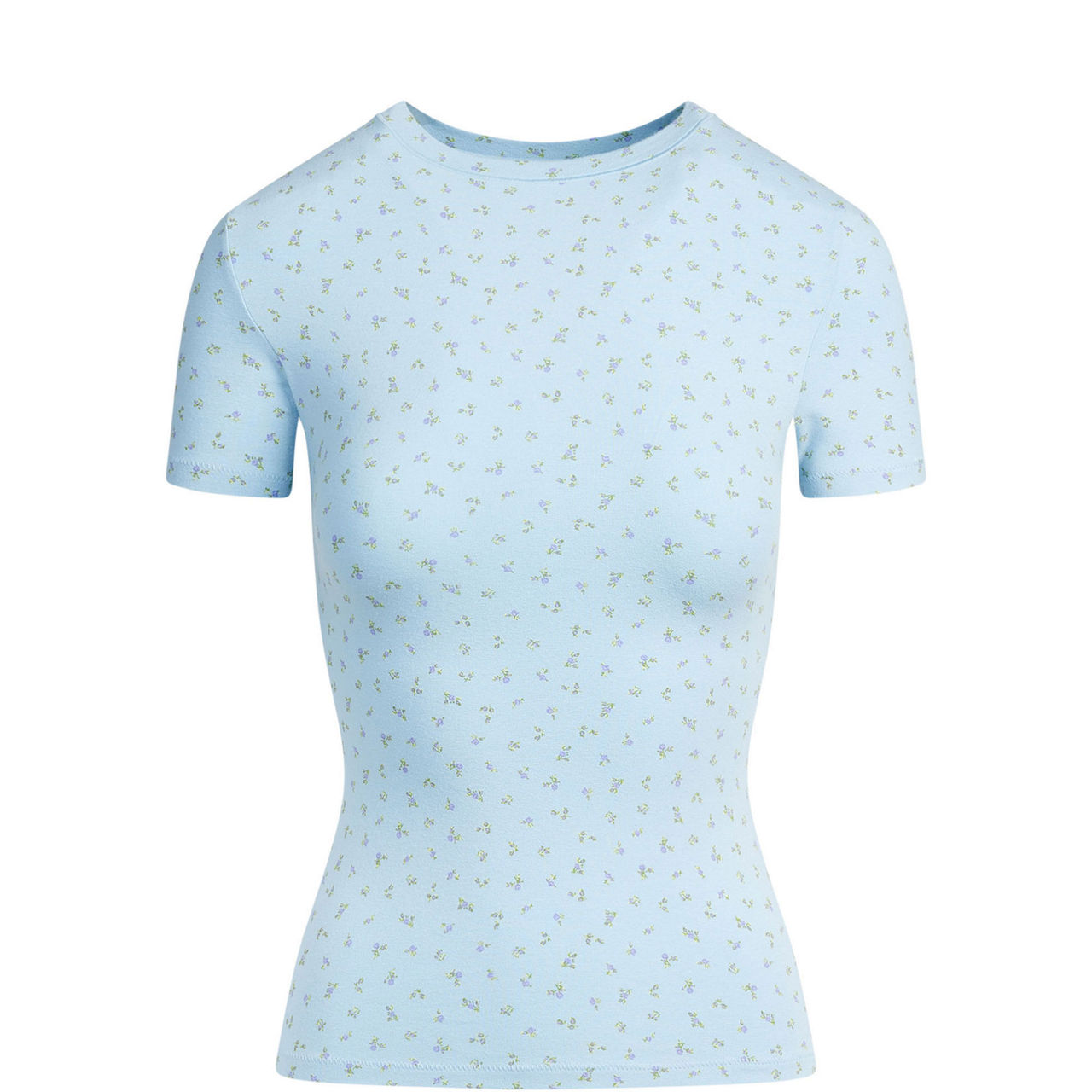 T-Shirt Powder Blue Micro Floral