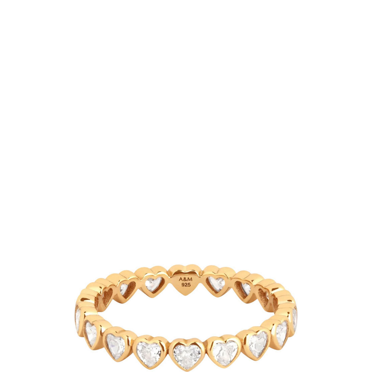 Heart Bezel Band Ring