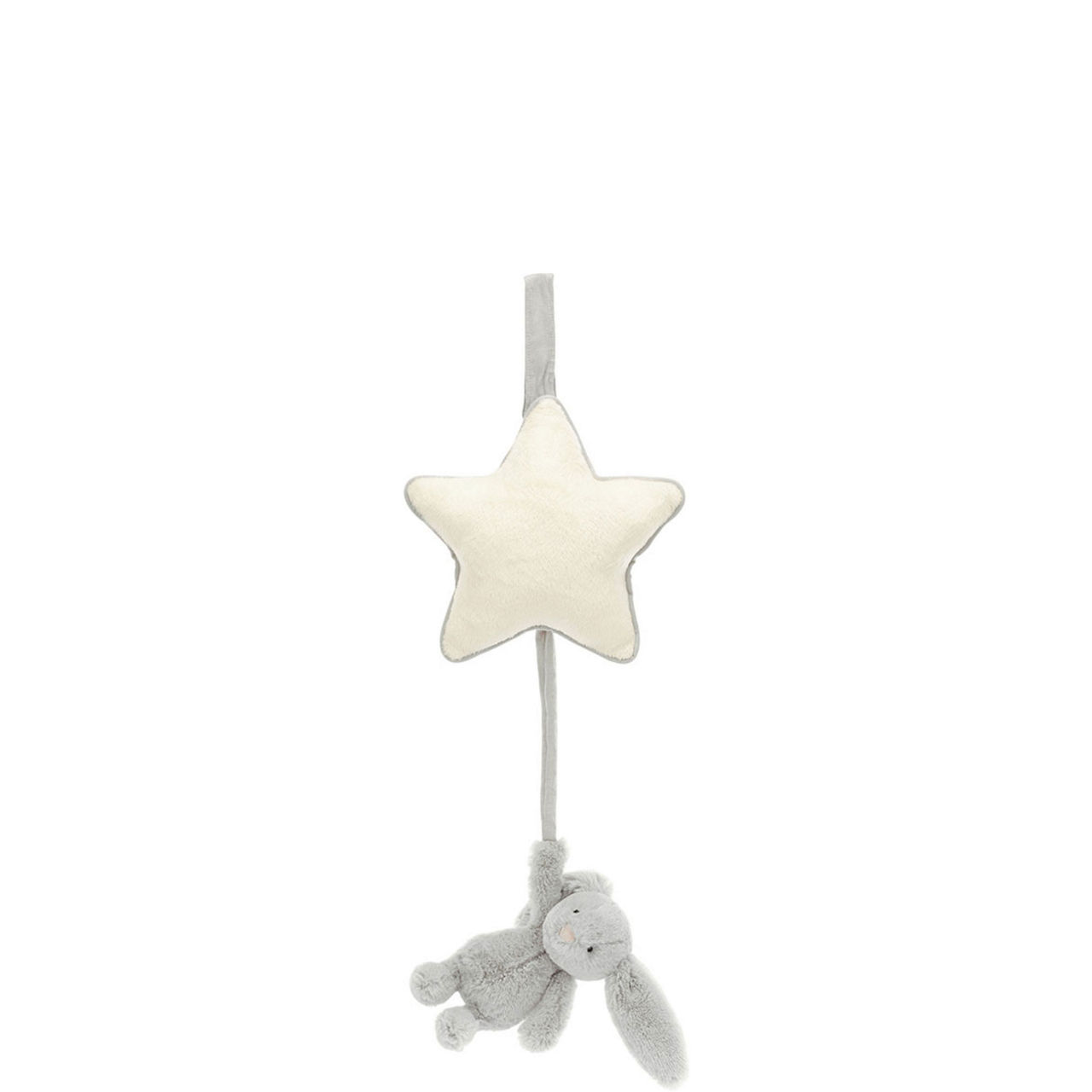 Bashful Silver Bunny Musical Pull 30cm