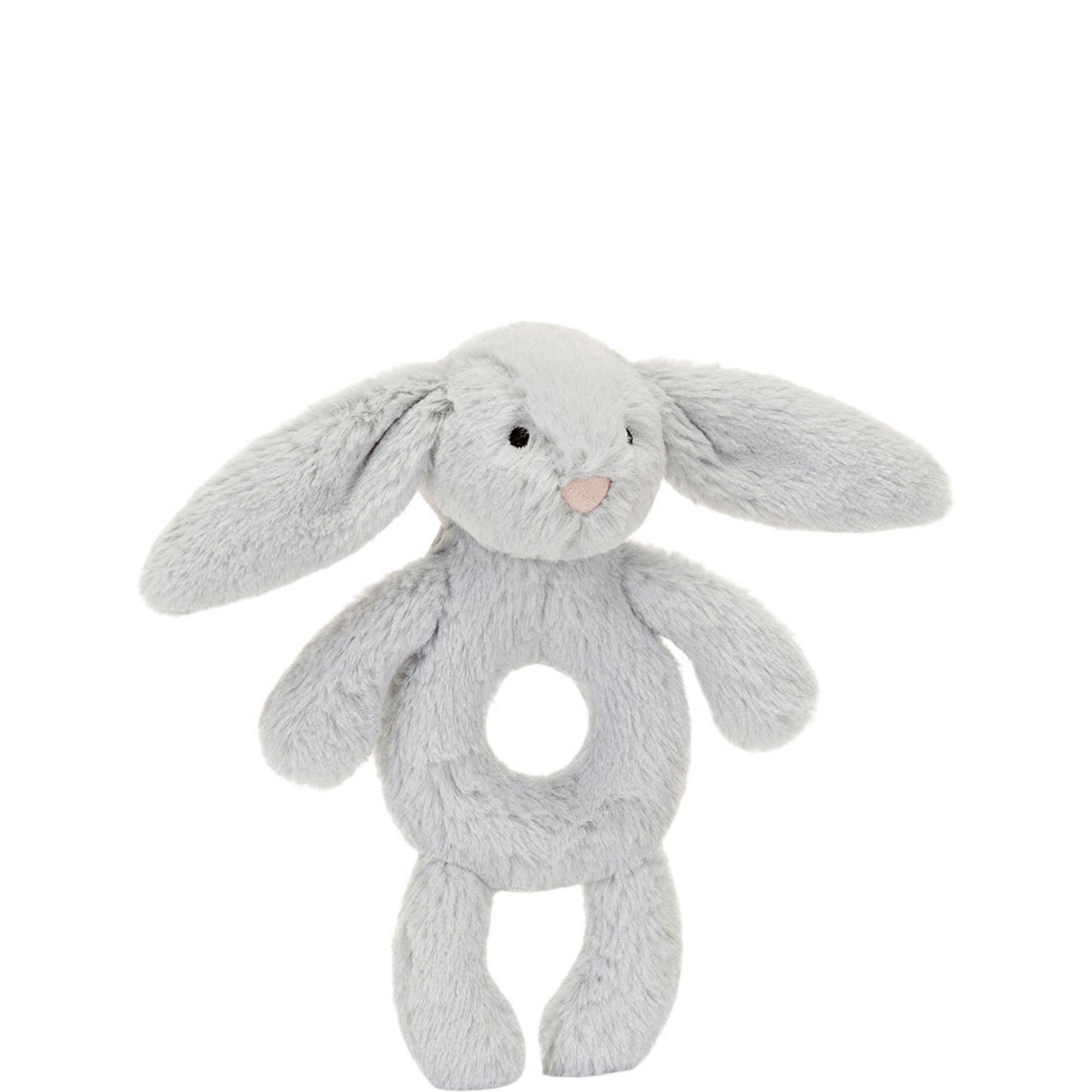 Bashful Silver Bunny Ring Rattle 18cm