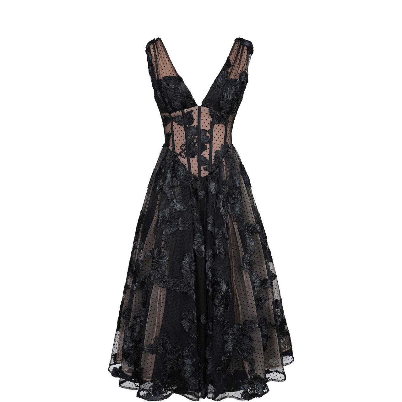 REISS Daniella Sheer Ruched Dress