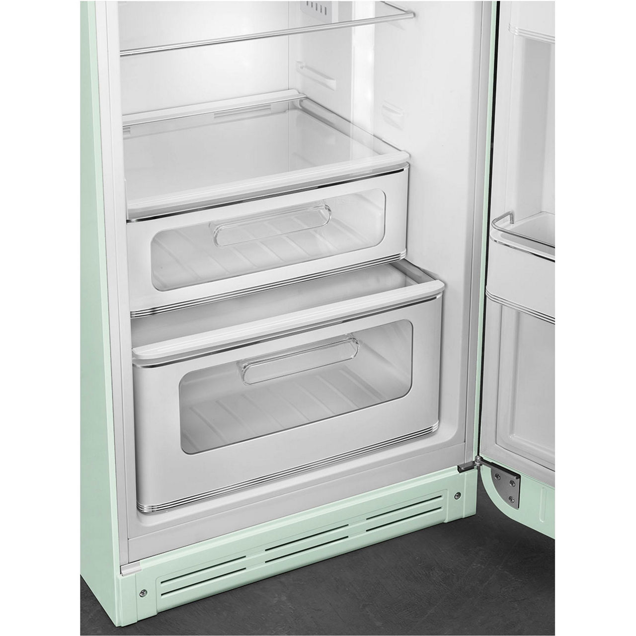 60cm 50s Style Right Hand Hinge Fridge Freezer Pastel Green 60cm 50s Style Right Hand Hinge Fridge Freezer Pastel Green