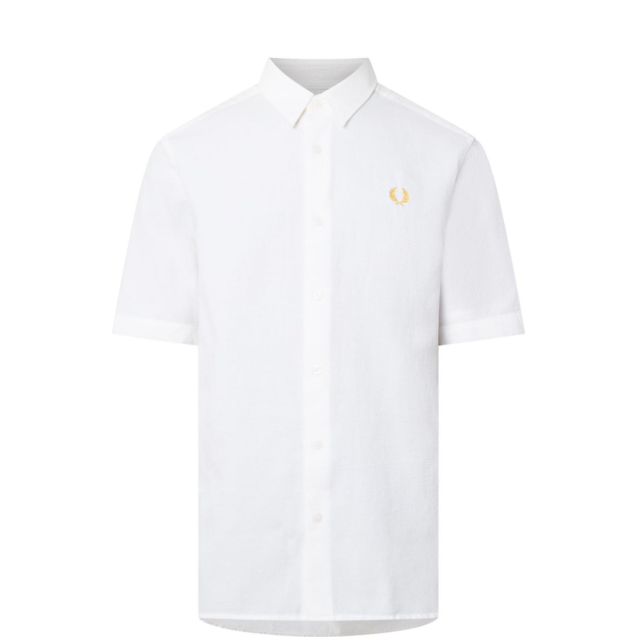 Laurel Wreath Logo Seersucker Shirt
