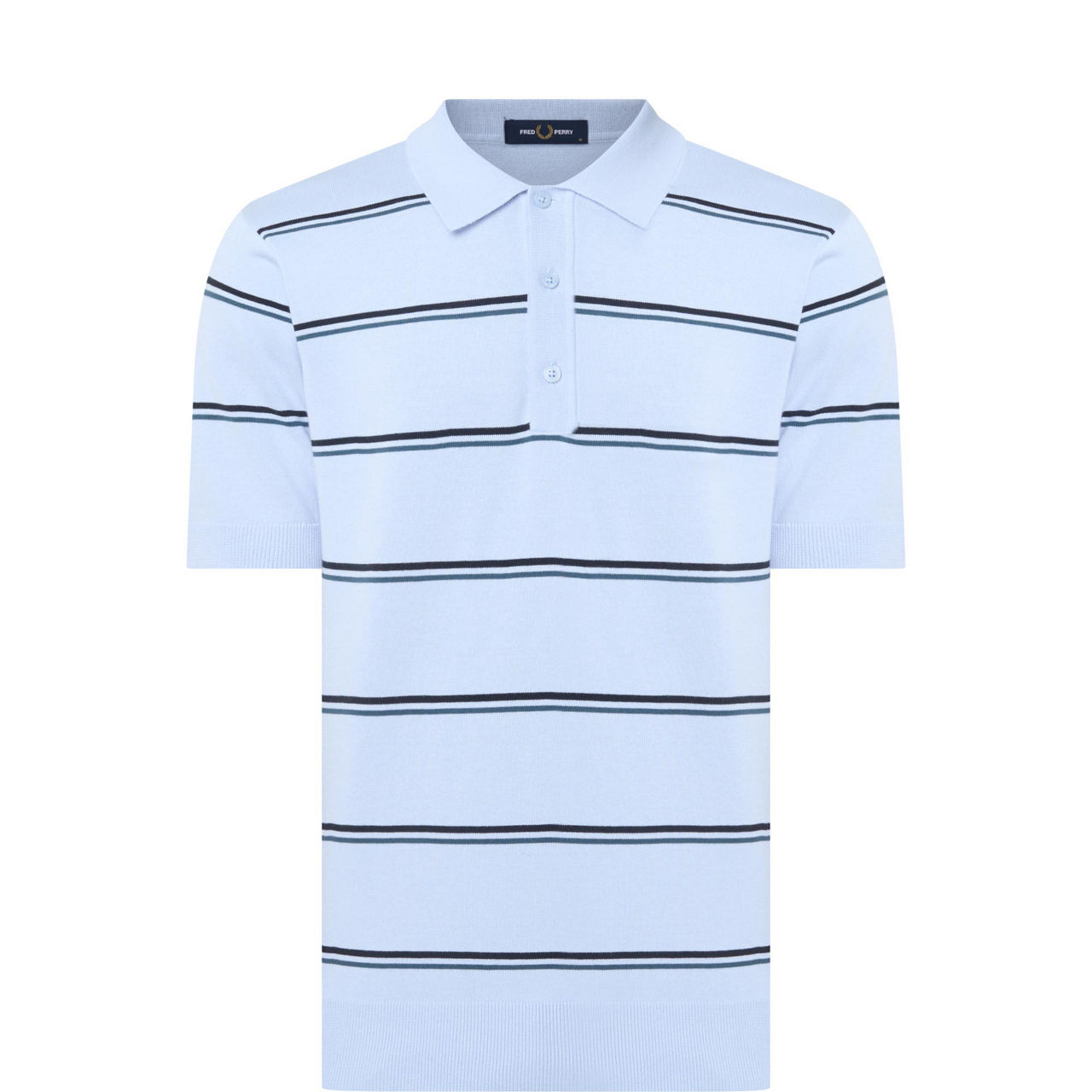 Laurel Wreath Logo Striped Polo Shirt