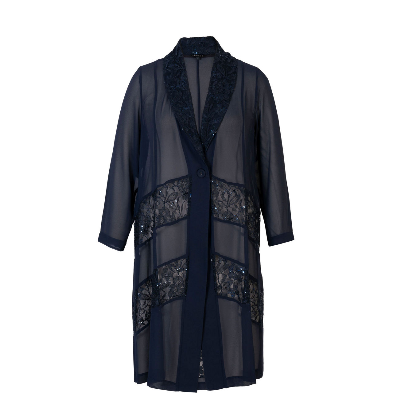 Sequin Lace Chevron Coat