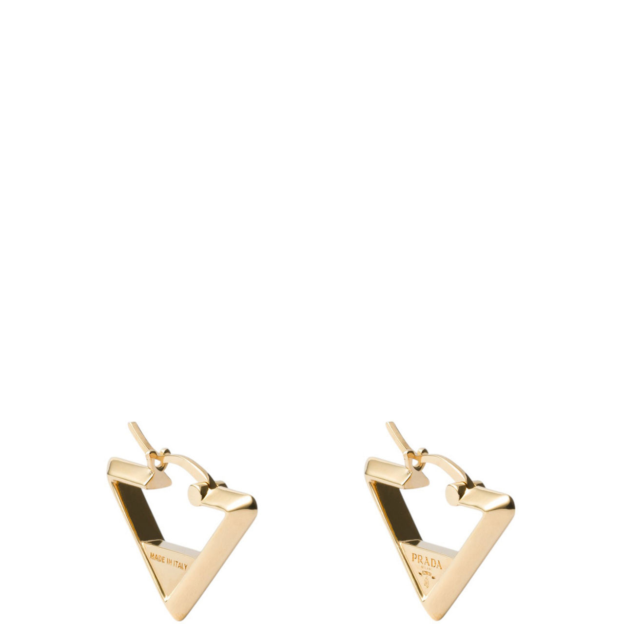 Logo Triangular Hoop Earrings