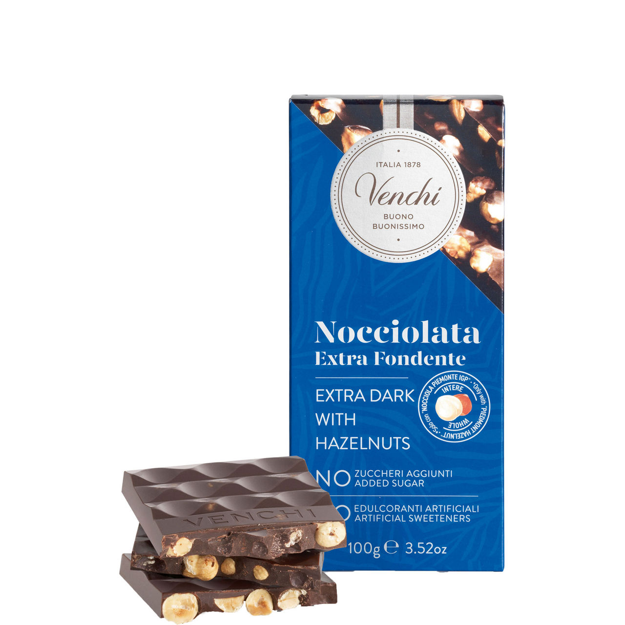 No Added Sugar Extra Dark Hazelnut Bar 100g