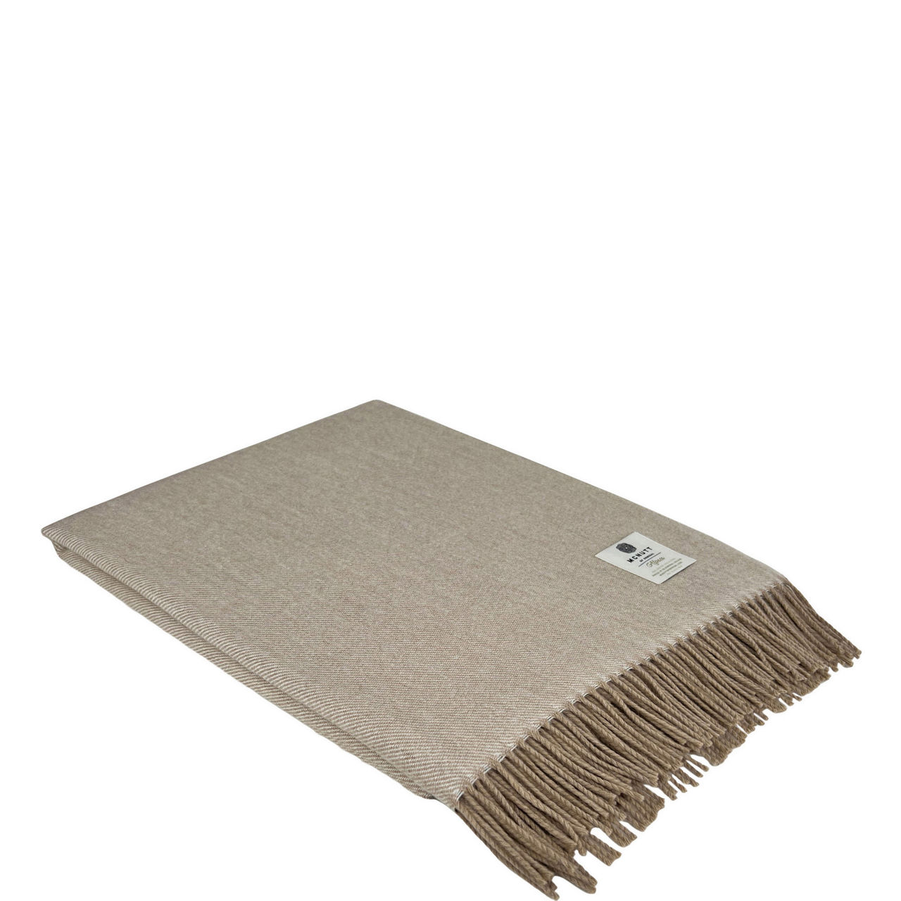 Alpaca and Lambswool Hazelnut Throw