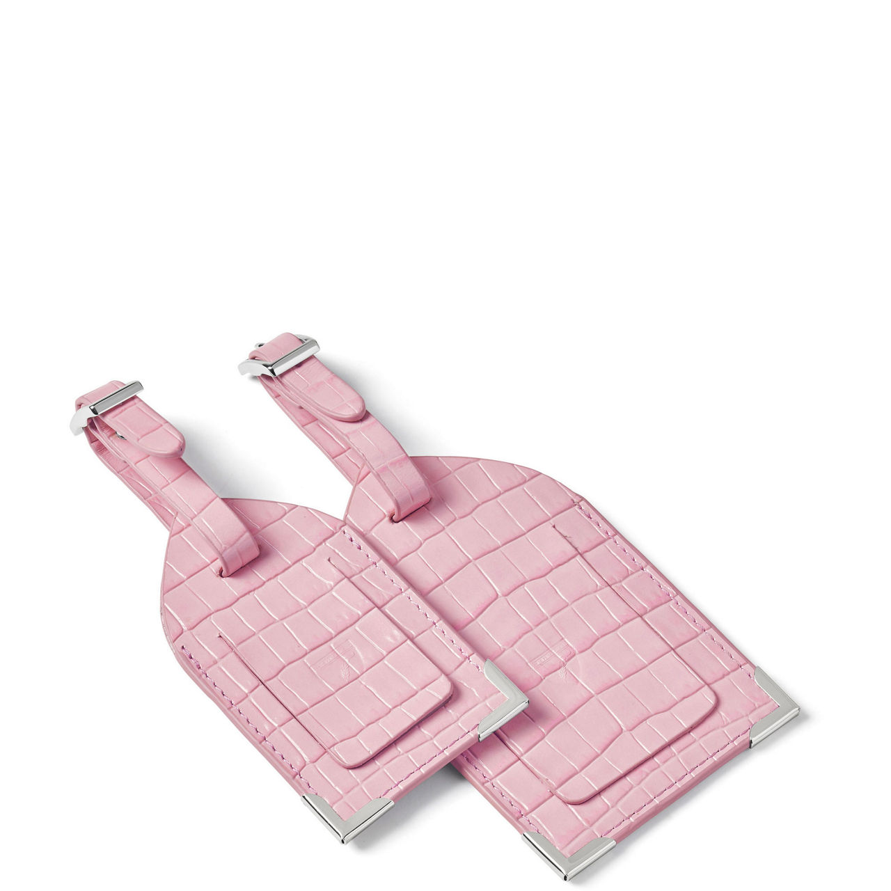 Croc-Embossed Luggage Tags Set of Two