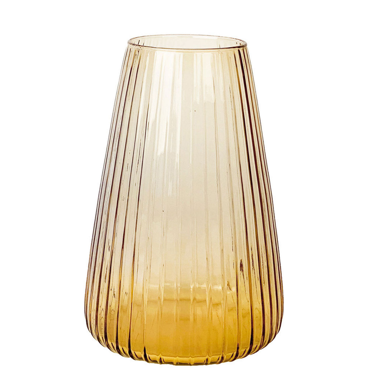Large Amber Light Dim Stripe Vase